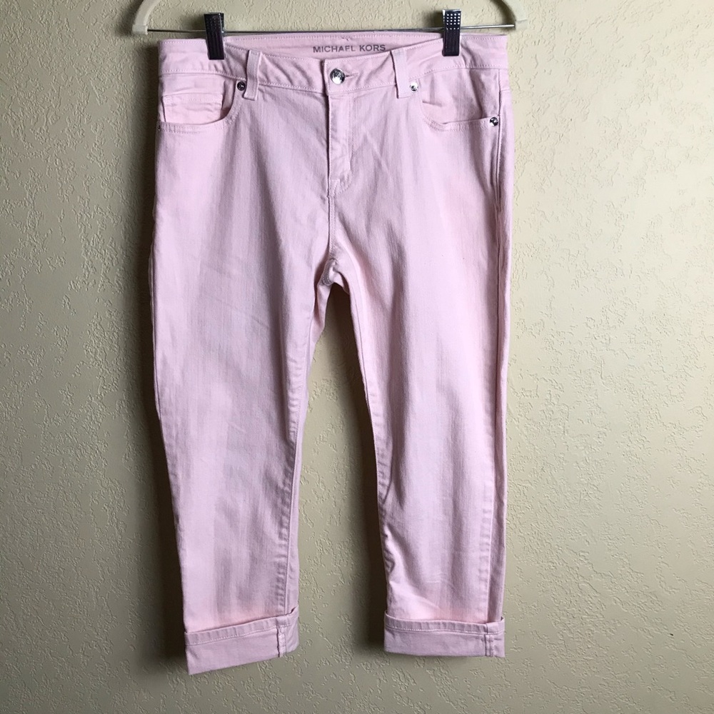 Michael Kors Pink Cropped Jeans Size 4
